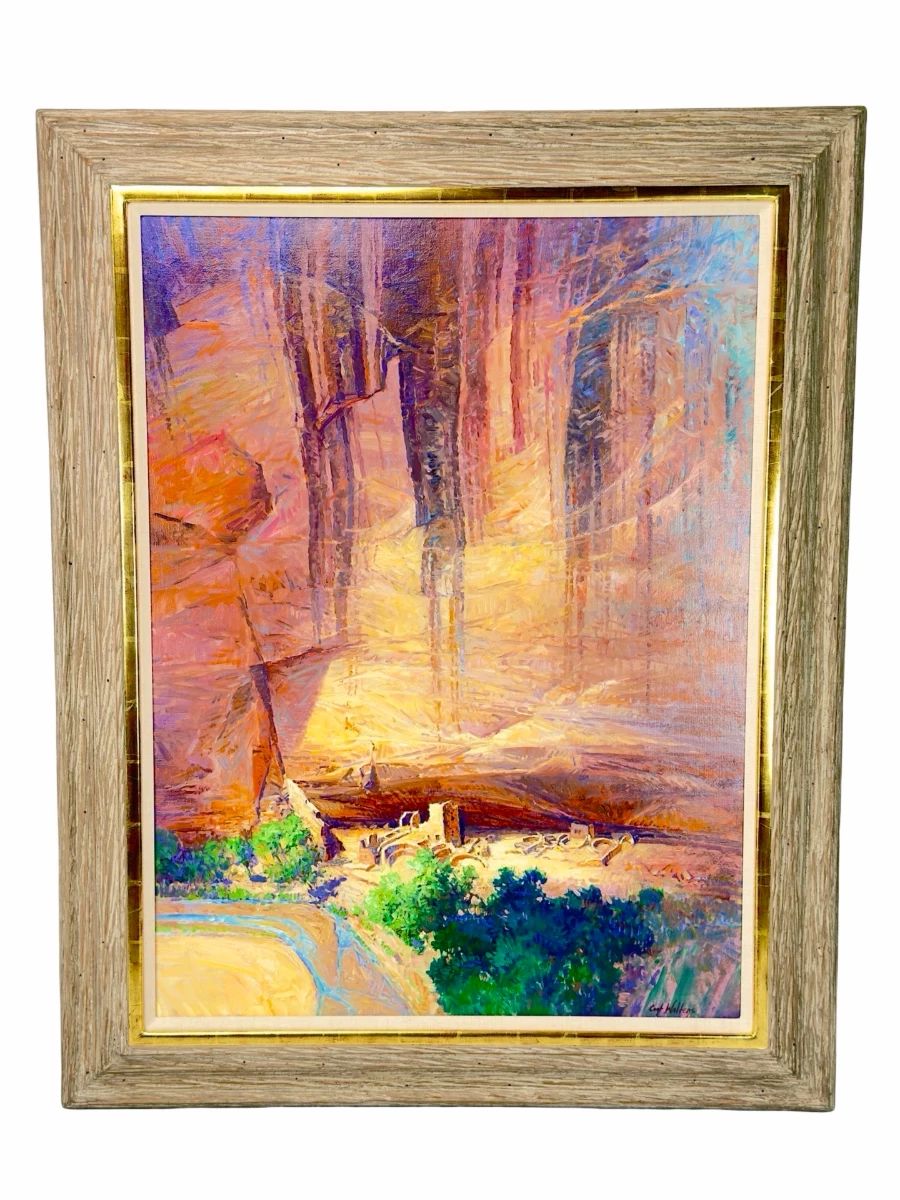 curt Walters Original Oil Painting "Antelope House" Canyon De Chelly, LARGE CANVAS