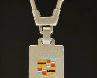 Sterling Silver Cadillac Seville Enamel. KeychainFob 925 Vintage