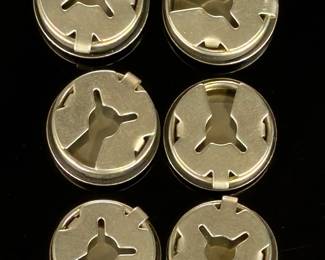 Vintage Bear Claw Button Covers, Set of 6 Unmarked Western Style