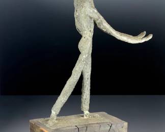 Brutalist Figural Sculpture Copper Solder, 1970s Vintage, HERBERT KALLEM STUDENT
