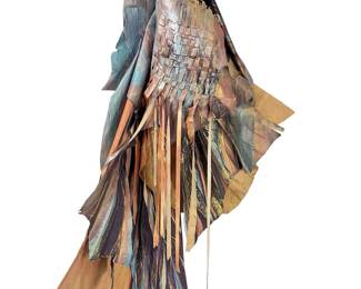 Margaret Padilla Southwest Leather Mixed Media Wall Art SCULPTURE