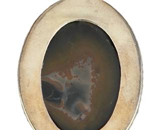 STERLING Silver Septarian Nodule Custom Studio Artist Pendant