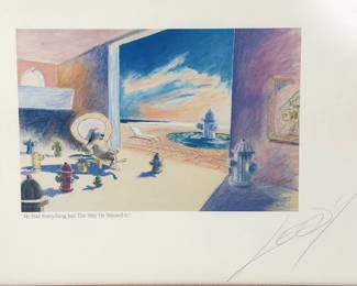 Jeff Leedy Signed Art Print "He Had Everything Just The Way HE. WantedIt" Framed