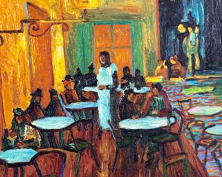 Van Gogh 'Cafe Terrace at Night' Canvas Print Wall Art Decor, 32" x 24"