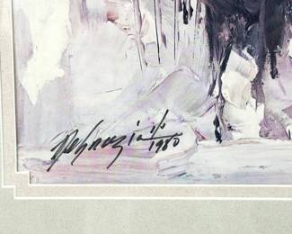 Signed Ted DeGrazia 'Alone' Framed Print, SOUTHWESTERN Art, Arizona Artist