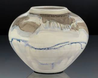 FAIRmAN '99 Signed Studio Art Pottery Vase Pot Modern Abstract Glaze