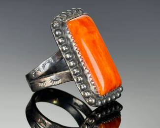 STERLING Silver Spiny Oyster Ring, Handmade Studio Artist, SIZE &>&%