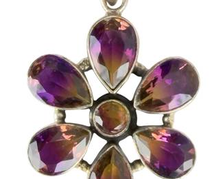 Sterling Silver Ametrine Pendant, CUSTOM HANDMADE Studio Artist Jewelry