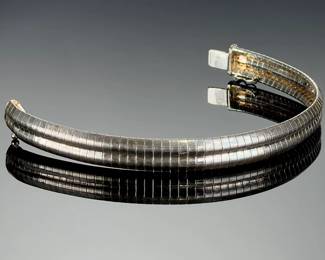 Vintage Sterling Silver MILOR Omega Link Bracelet. Italy925 - 8.25in