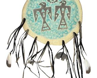 NATIVE American Style Ceramic Thunderbird Wall Art, Artist Signed