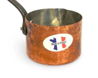 Baumalu Made in France Copper Sauce Pot, Stainless Steel Lined