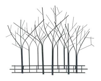DecorShore Winter Trees Metal Wall Art Sculpture, Modern Decor