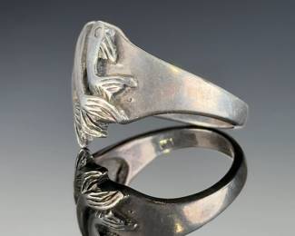 Vintage Sterling Silver 925 Dolphin Ring, Nautical Sea Life Jewelry