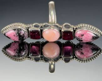 Sterling Silver Custom Multi-Stone Adjustable Ring, Studio Artist MADE