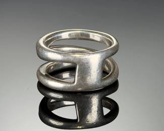 Tiffany & Co. Italy Sterling Silver Multi-Band Ring, Size 7, Marked 925