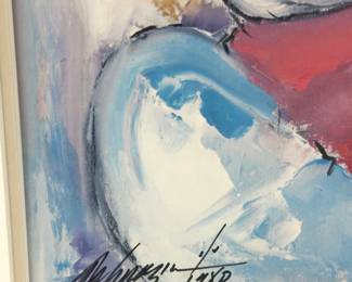 Ted dEGrazia 'wHITE Dove' Signed Art PRINT< Framed, SOUTHWEST Art