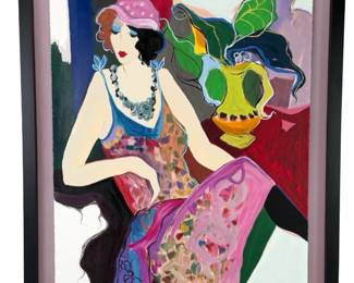 Itzchak Tarkay 'Jacqueline' Signed Numbered SErigraph framed art (142/3500