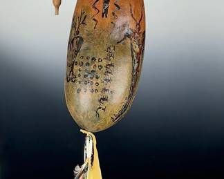 Signed CRISMAN 1995 Southwest GOURD Art HAND PAINTED NATIVE American Style