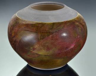 Cabrera Studio. ArtPottery Vessel, Iridescent Glaze, Modern Contemporary