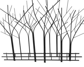 DecorShore Winter Trees Metal Wall Art Sculpture, Modern Decor