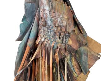 Margaret PADILLA Southwest Leather Mixed MEDIA WALL ART Sculpture
