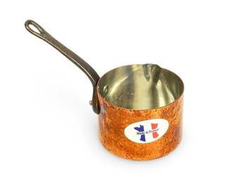 Baumalu Made in France Copper Sauce Pot, Stainless Steel Lined