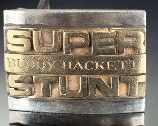 Buddy Hackett Owned Tiffany & Co 14k Gold Sterling "Super Stunt" Award Buckle