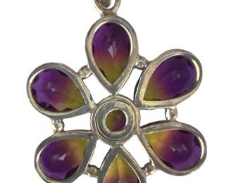 STERLING Silver Ametrine Pendant, Custom Handmade Studio Artist JEWELRY