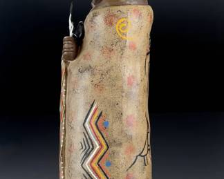 Judy Peele Studio Art Pottery Sculpture Tribal Figure Limited Edition