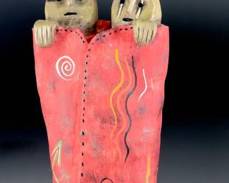 Judy Peele STUDIO ART Pottery Sculpture, Tribal PEOPLE< LIMITED Edition
