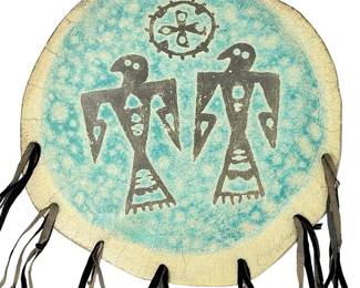 NATIVE American Style Ceramic Thunderbird Wall Art, Artist Signed