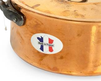 Baumalu French Copper Cookware POT. WITH Lid,Stainless Lined, Made in France