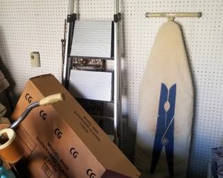 Step ladder; ironing board