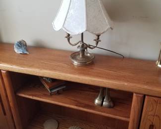 Table lamp; decorative items