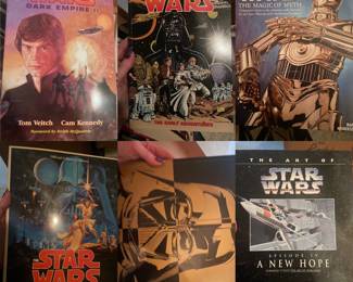 Star Wars books, collectibles, and comics (HUGE lot)