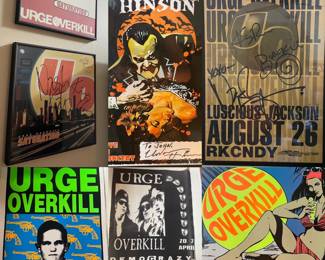 Signed concert posters; Urge Overkill, Unknown Hinson