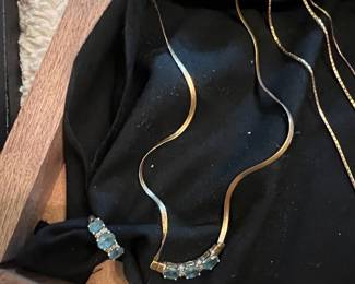 Diamond and blue topaz hold jewelry