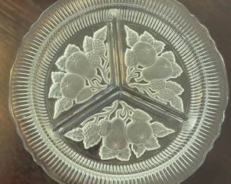 Frosted Fruit Plate - Imperial Glass