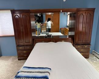 Beautiful headboard with tons of storage!