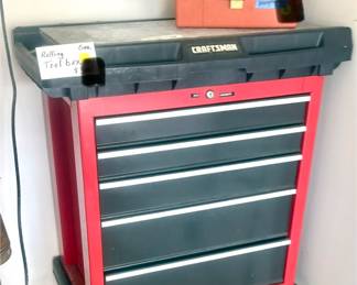 Five drawer Tool Box on wheels by craftsman