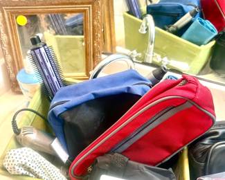 Hair supplies, and bags for toiletry items