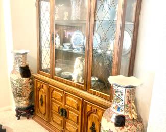 Vintage China Cabinet. 2 piece