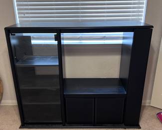 Black shelf w/glass door