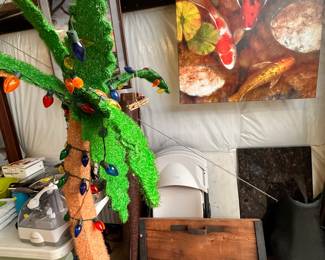 Card table, palm tree, granite, Atv seat