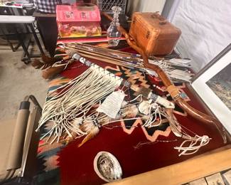 Peace pipe, Barbies, silver jewelry