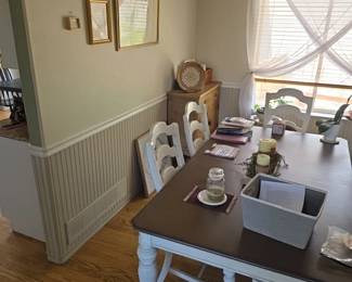 table and cabinet set