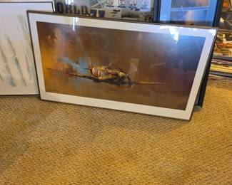  "Spitfire" aviation print signed