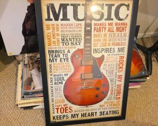 Music Poster framed