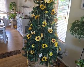 Christmas tree with seasonal decorations 