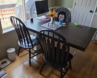 table and four chairs